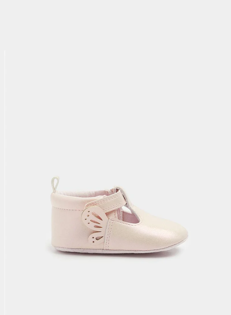 mothercare Butterfly T-Bar Pram Shoes