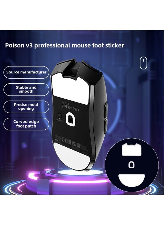 Generic - Suitable For Thundersnake Viper Poison Viper Mouse Foot Pad V2/V3/pro Speed/Ultimate/Professional MiniSE Foot Pad-Color: Ice Version (thick Upgraded Model) 1 Set - Image 1