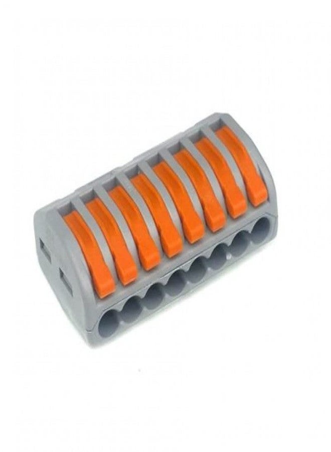 REES52 PCT-218 0.08-2.5mm 8 Pole Wire Connector Terminal Block with Spring Lock Lever for Cable Connection - Pack of 2 - Image 1