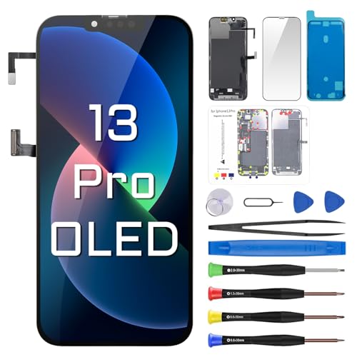 DGSCSMY [OLED] Screen Replacement for iPhone 13 Pro 6.1" Display Digitizer Earpiece Proximity Sensor Ambient Light Sensor OLED 3D Touch Full Assembly Repair Fix Tools Kit A2638 A2483 A2636 A2639 A2640 - Image 1