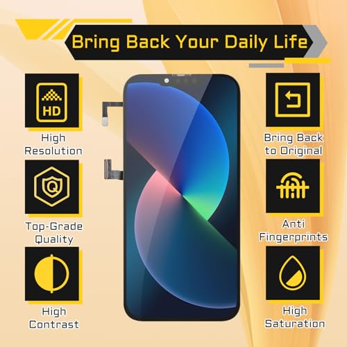DGSCSMY [OLED] Screen Replacement for iPhone 13 Pro 6.1" Display Digitizer Earpiece Proximity Sensor Ambient Light Sensor OLED 3D Touch Full Assembly Repair Fix Tools Kit A2638 A2483 A2636 A2639 A2640 - Image 5
