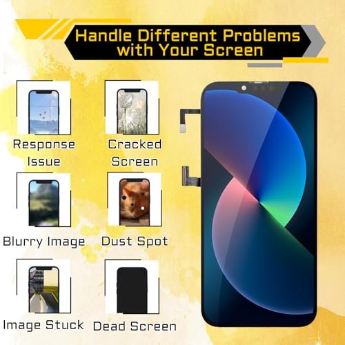 DGSCSMY [OLED] Screen Replacement for iPhone 13 Pro 6.1" Display Digitizer Earpiece Proximity Sensor Ambient Light Sensor OLED 3D Touch Full Assembly Repair Fix Tools Kit A2638 A2483 A2636 A2639 A2640 - Image 4