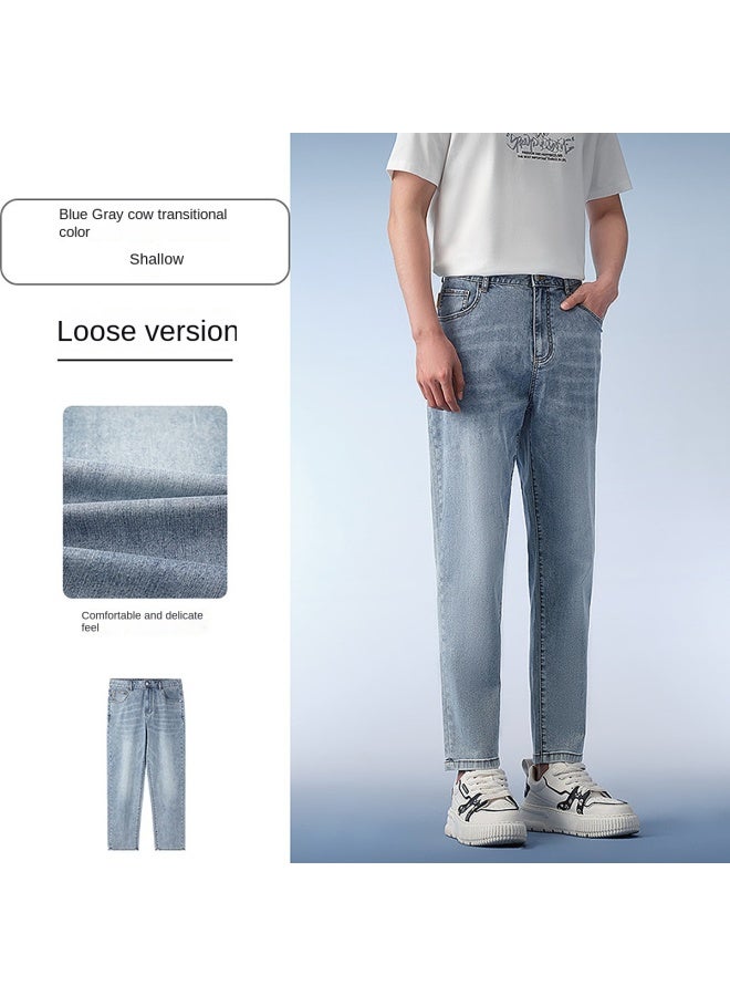 HLA Lightweight And Breathable】25 Summer New Street Fashion Men's Nine-point Jeans - Image 5