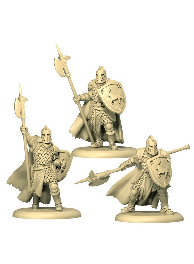 CMON A Song of Ice and Fire Tabletop Miniatures Game Baratheon Halberdiers Unit Box - House Baratheon Vanguard Defense! Strategy Game for Adults, Ages 14+, 2+ Players, 45-60 Minute Playtime, Made - Image 2