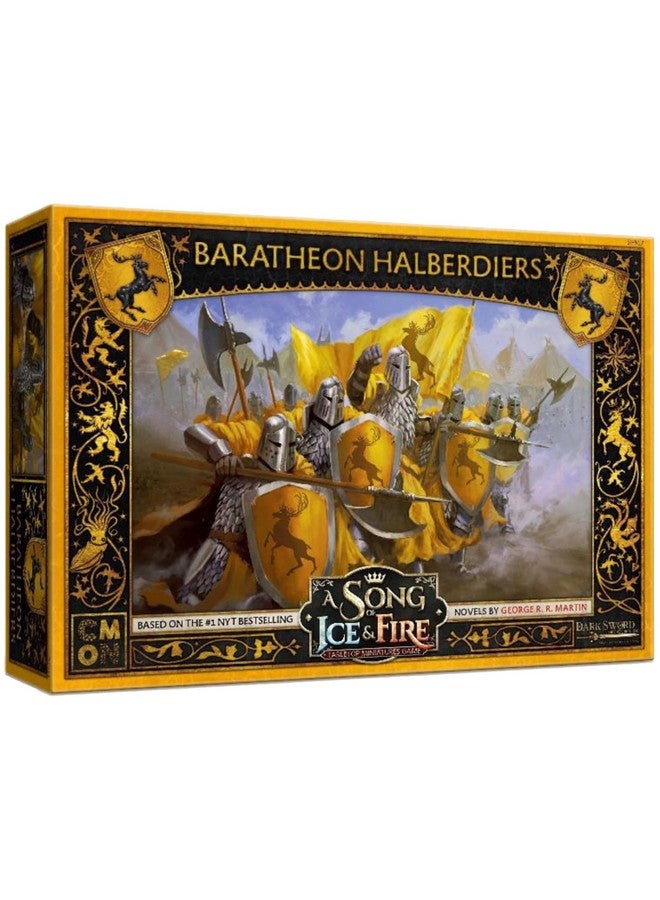 CMON A Song of Ice and Fire Tabletop Miniatures Game Baratheon Halberdiers Unit Box - House Baratheon Vanguard Defense! Strategy Game for Adults, Ages 14+, 2+ Players, 45-60 Minute Playtime, Made - Image 1