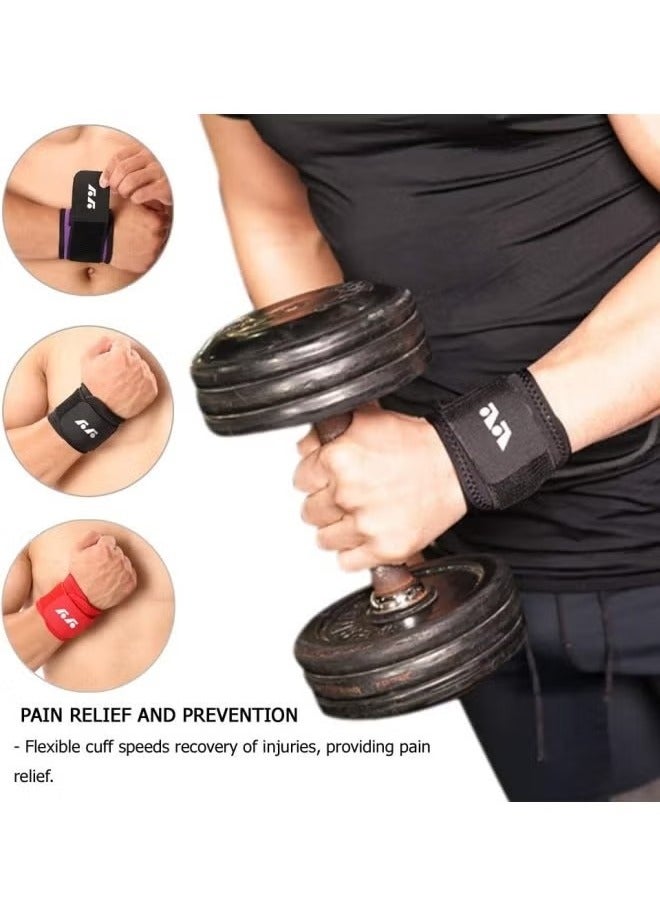 SYOSI 2 PCS Wrist Brace Adjustable Wrist Support,Wrist Straps for Fitness Weightlifting,Tendonitis,Carpal Tunnel Arthritis,Highly Elastic Wrist Wraps for Relief Wrist Pain(Black)  - Image 4
