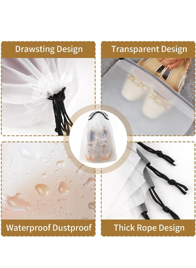 5Pcs Clear Drawstring Waterproof Travel Shoe Storage Bags - Image 5