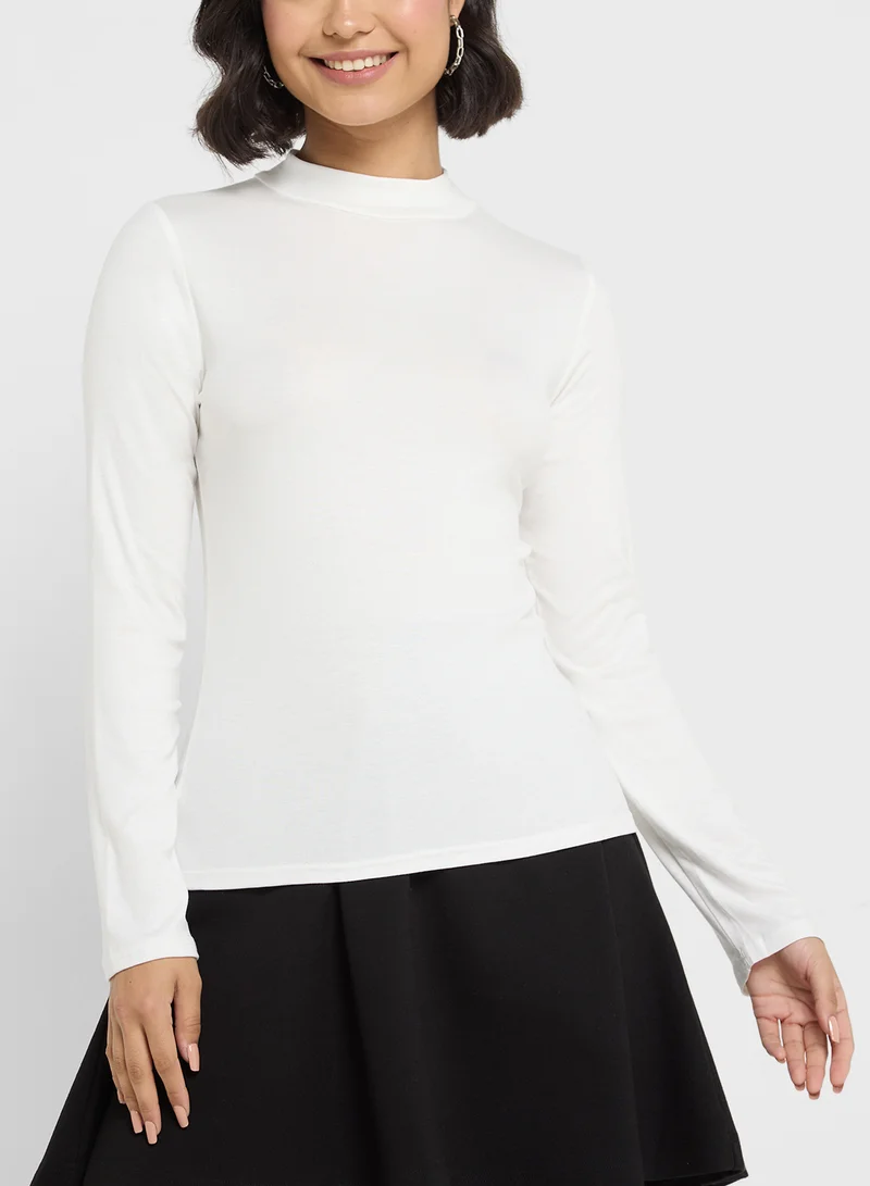 Ginger Basics High Neck Long Sleeves Top