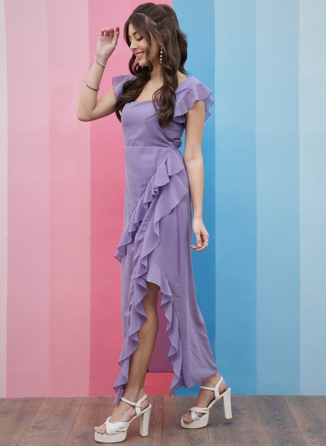 Athena فستان ماكسي لافندر مزخرف للنساء - Image 3