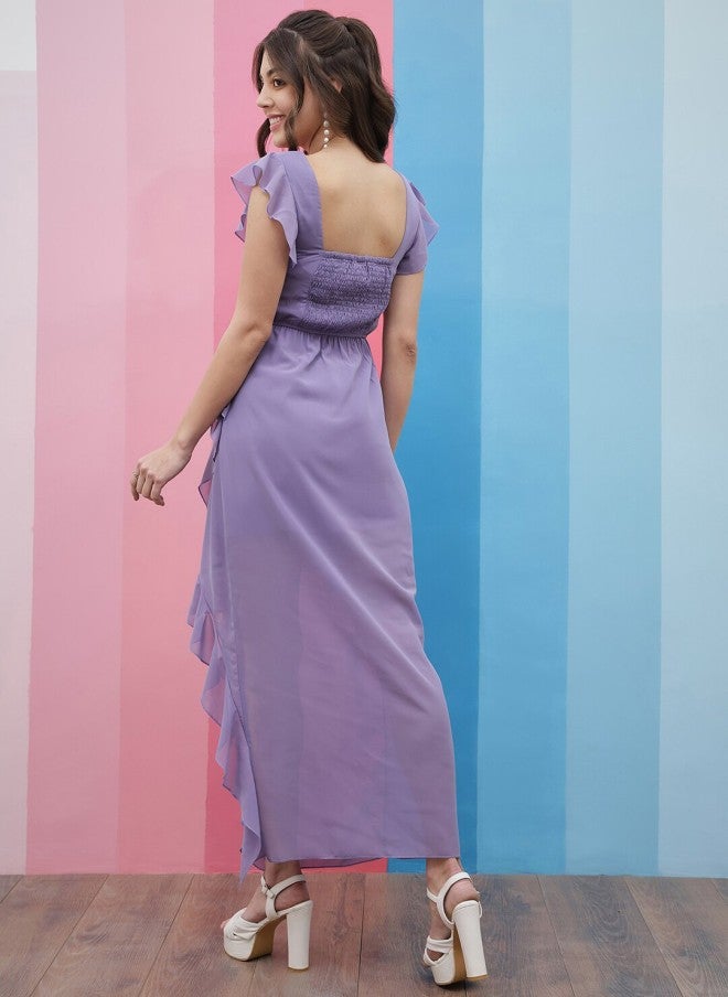 Athena فستان ماكسي لافندر مزخرف للنساء - Image 4