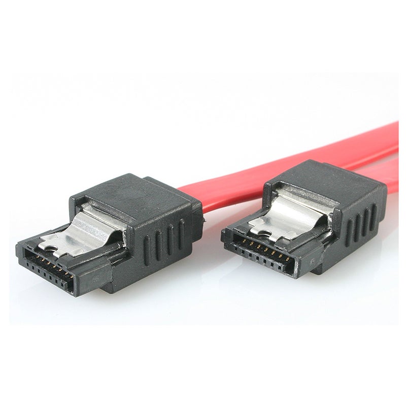 StarTech.com 24in Latching SATA Cable - SATA cable - Serial ATA 150/300/600 - SATA (R) to SATA (R) - 2 ft - latched - red - LSATA24 - Image 4