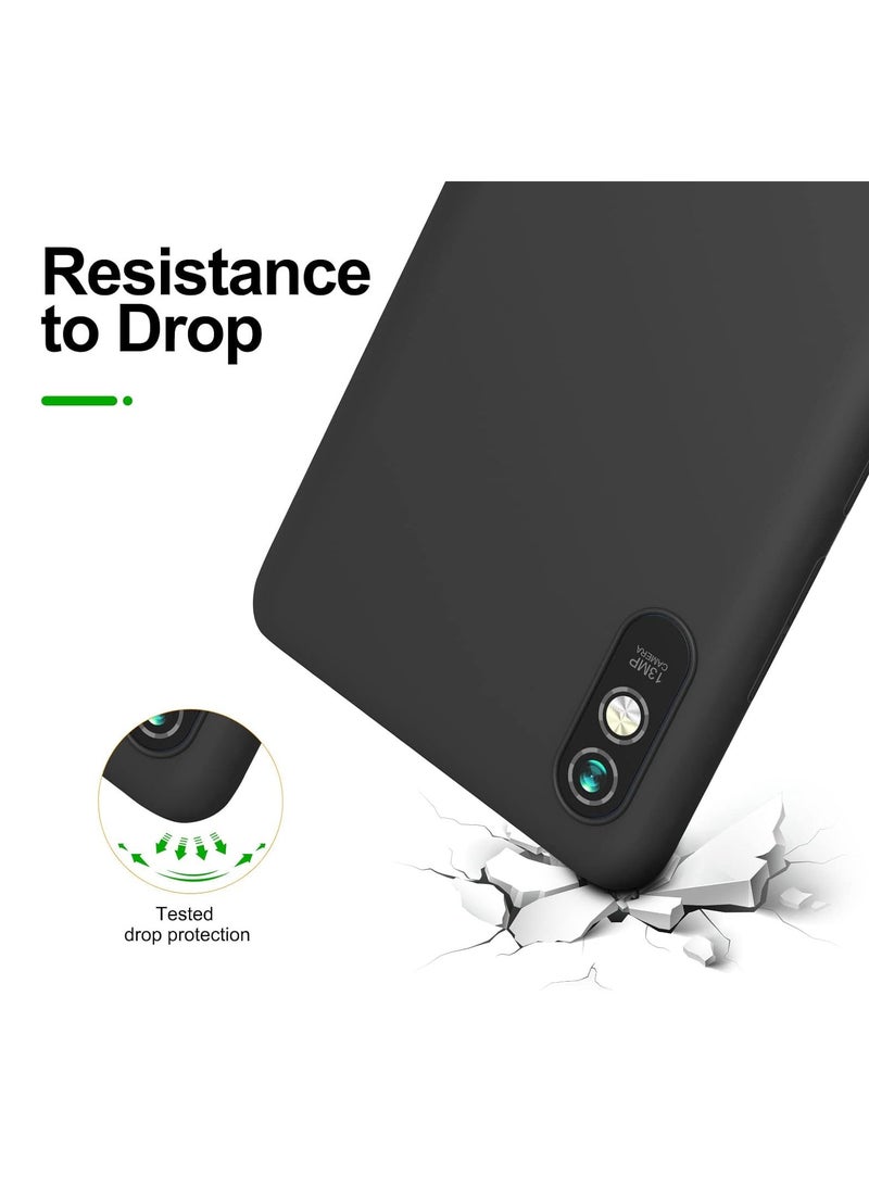 ELTRAZONE Ultra Thin Silicone Case for Xiaomi Redmi 9A – Black + 2-Pack Tempered Glass Screen Protector, Anti-Scratch, Full Protection for Redmi 9A - Image 5