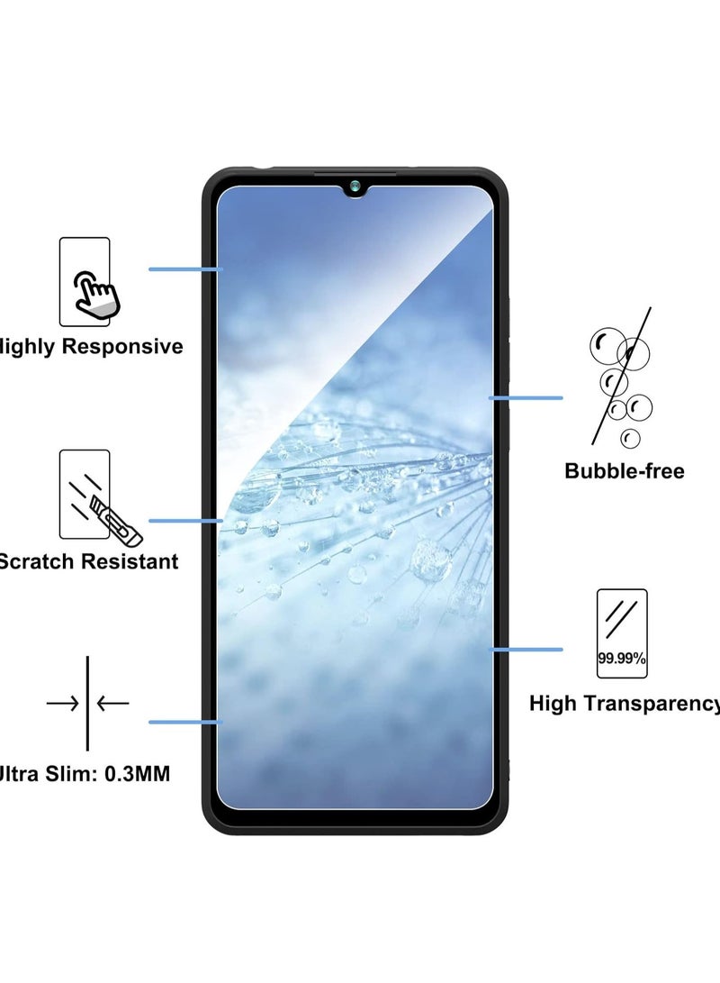 ELTRAZONE Ultra Thin Silicone Case for Xiaomi Redmi 9A – Black + 2-Pack Tempered Glass Screen Protector, Anti-Scratch, Full Protection for Redmi 9A - Image 2