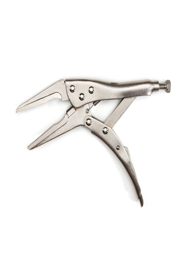 Steelman 6.5-inch Long Nose Locking Pliers, Hardened Steel Needle Nose Jaws, Screw Adjusted, One-Handed Operation - Image 3