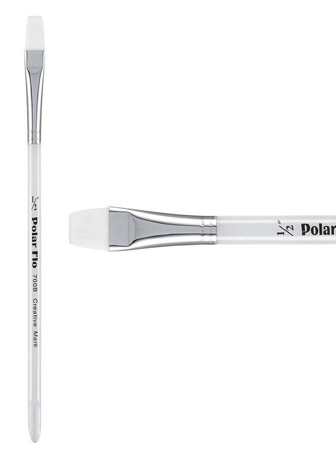 Creative Mark Polar Flo Professional Watercolor Brushes - Aquarelle 1/2" - Short Handle, Nickel-Plated Seamless Brass Ferrule - Art Paint Brushes for Acrylic Painting, Watercolor, Gouache, and More - Image 2