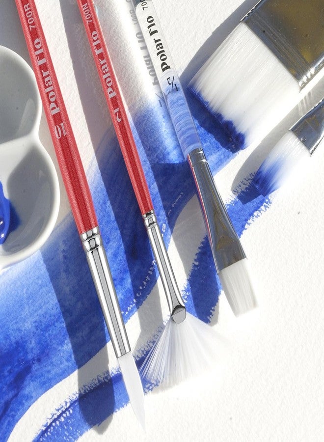 Creative Mark Polar Flo Professional Watercolor Brushes - Aquarelle 1/2" - Short Handle, Nickel-Plated Seamless Brass Ferrule - Art Paint Brushes for Acrylic Painting, Watercolor, Gouache, and More - Image 5