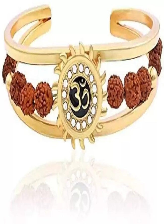 IGA COLLECTION Stainless Steel Adjustable Bracelet/Kada for/Girls/Boys/Mens/Womens| Comfortable Trendy Rudraksha suncuf Kada with Elegant Design - Image 4