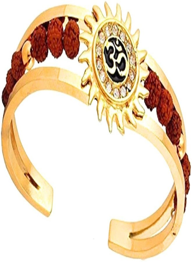 IGA COLLECTION Stainless Steel Adjustable Bracelet/Kada for/Girls/Boys/Mens/Womens| Comfortable Trendy Rudraksha suncuf Kada with Elegant Design - Image 1