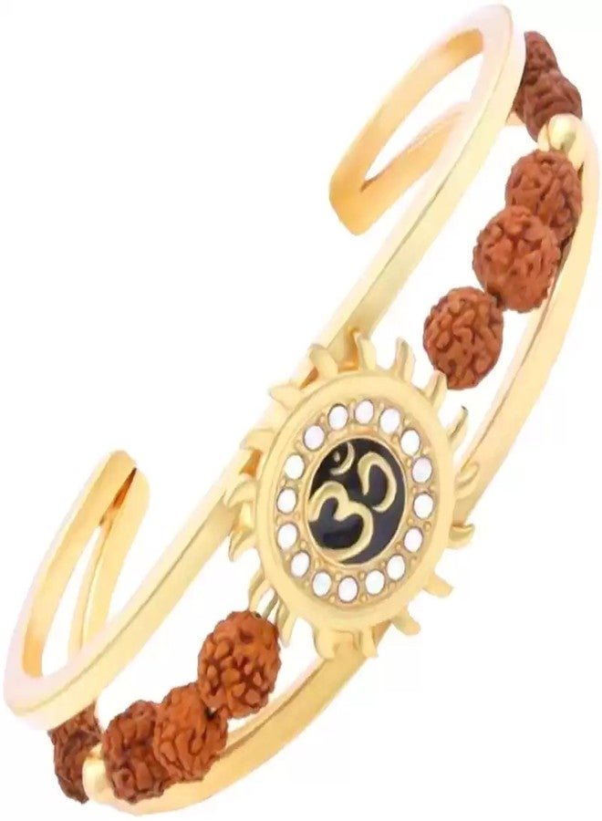 IGA COLLECTION Stainless Steel Adjustable Bracelet/Kada for/Girls/Boys/Mens/Womens| Comfortable Trendy Rudraksha suncuf Kada with Elegant Design - Image 5