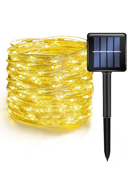1pc String LED Solar Powered String Lights Waterproof 100 LED String Light String Lights 8 Modes for Event Lighting and Decor for Indoor Outdoor Use