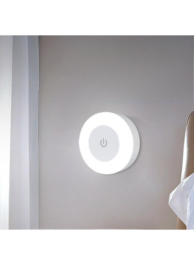 Rechargeable Touch LED Night Light, 2 Pack Wireless Battery Operated Dimmable 3-Color Puck Lights, Push Tap Stick-On Lamps for Closet, Kitchen, Under Cabinet, Bedroom, Wall Lighting - Image 1