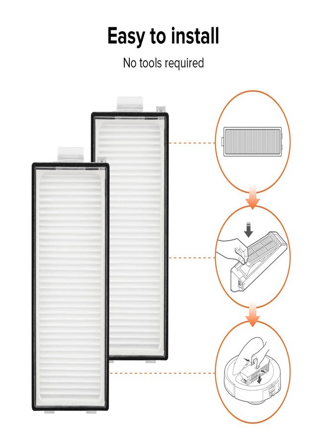 roborock 2 Pack Washable Filter for Roborock Qrevo Master, Qrevo Slim, Saros Z70 Robot Vacuum Cleaner, High-Efficiency Filters Replacement Parts - Image 3