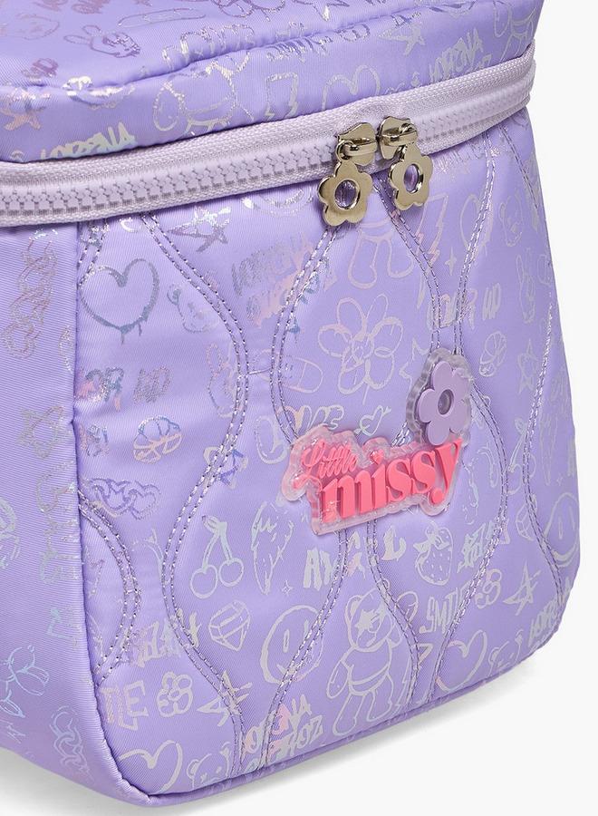 Little Missy Quilted School Lunch Bag For Girls 13 Years+ With Detachable Strap - 15x18x18 CM - Image 3