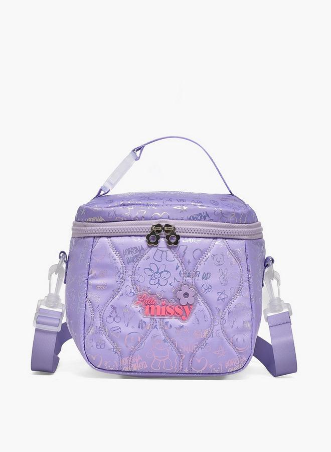 Little Missy Quilted School Lunch Bag For Girls 13 Years+ With Detachable Strap - 15x18x18 CM - Image 1