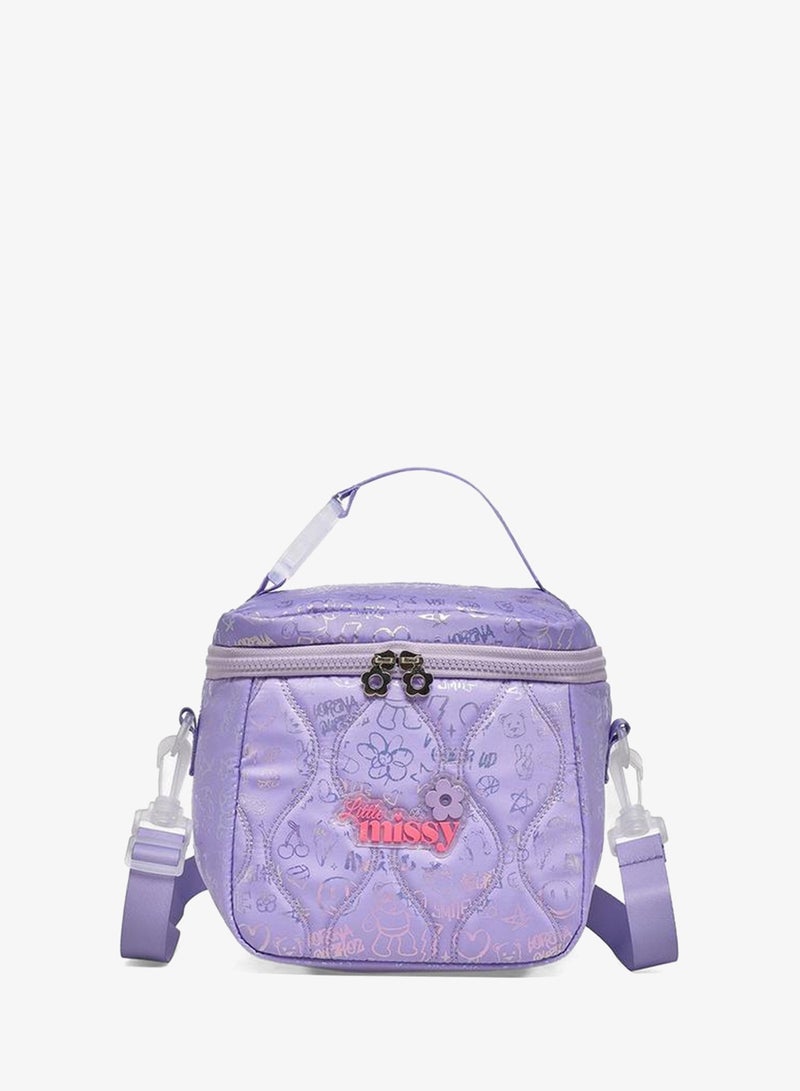 Little Missy Quilted School Lunch Bag For Girls 13 Years+ With Detachable Strap - 15x18x18 CM - Image 1