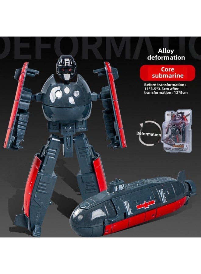 Boy Alloy Deformed Mecha Scorpion Spider Fit Robot Children's June 1 Gift Deformed Toys Wholesale-Color:Alloy Deformed Nuclear Submarine-gray B7002-104 - Image 1