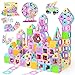 Vigorfun 165 PCS Magnetic Tiles Set Magnet Building Blocks Set with Car Alphabet Card and Ferris Wheel for Kids STEM Educational Montessori Toy for 3 4 5 6 7 8 Year Old Boys Girls Toddlers Birthday Gifts - Image 2