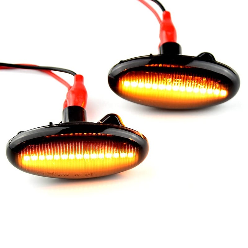 1 Pair Front Fender Marker Lights Dynamic LED Side Marker for Mazda 2 3 5 6 BT-50 MPV Sequential Blinking - Image 1