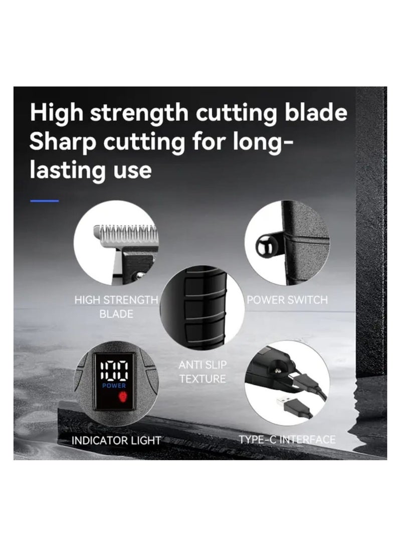 Kemei KM-2293 Professional T-Blade Gapless Shaving Hair Trimmer with LCD Display for Barbers - Image 5