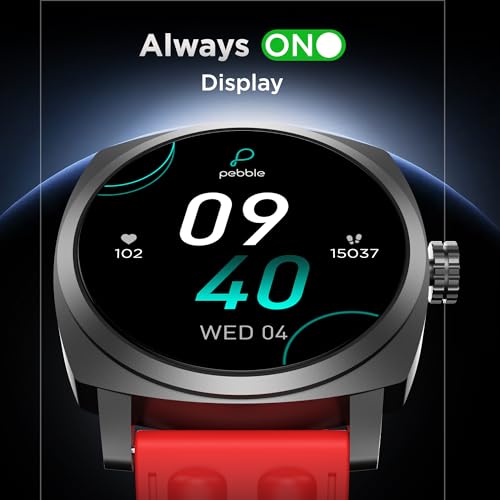 Pebble Endure 2 1.43” AMOLED Smartwatch with Always-On Display | Rotating Crown | BT Calling | Health Suite | Premium Rugged Build | Multiple Sports Modes| DIY Watch Faces | Step Tracker (Red) - Image 2