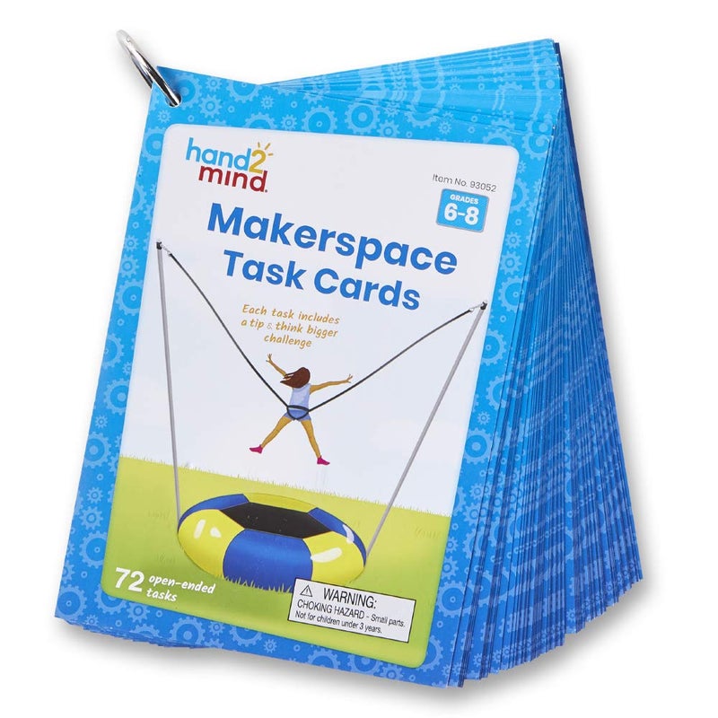 hand2mind Makerspace Task Cards Grades 68 STEM Challenge Cards STEM Classroom Centers Makerspace Supplies Middle School Science Classroom Supplies STEM Kids Learning Activities - Image 3
