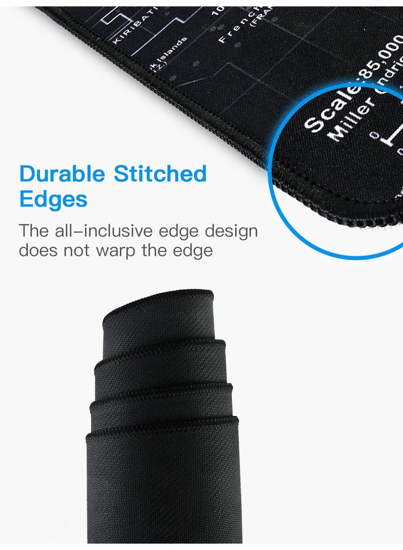 Map pattern Desk Pad Protector Non-Slip Desk Mat Large Mouse Pad for Home Office - Image 3