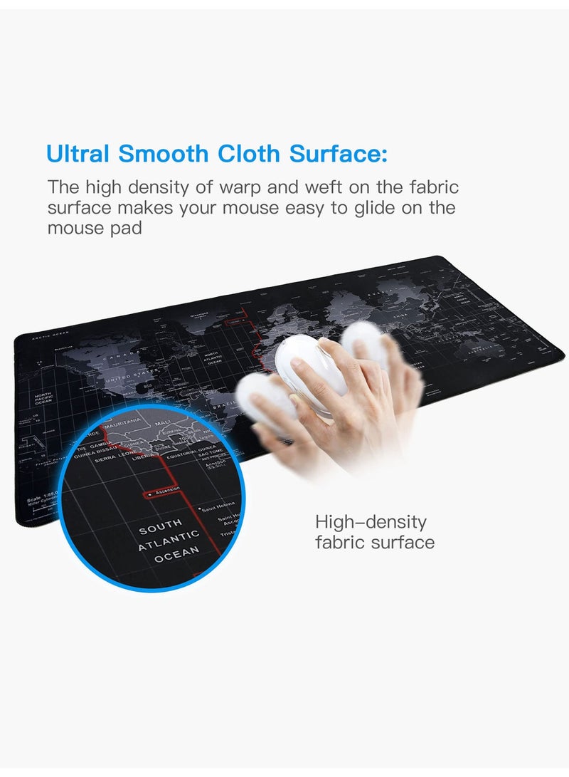 Map pattern Desk Pad Protector Non-Slip Desk Mat Large Mouse Pad for Home Office - Image 2