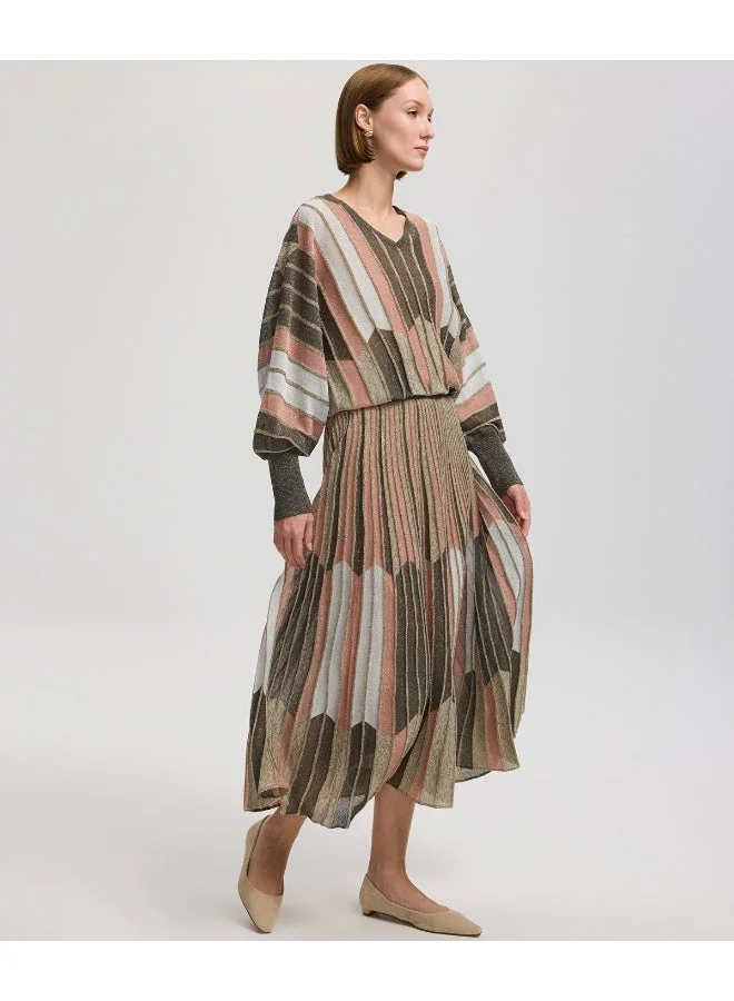 Color Block Knit Skirt