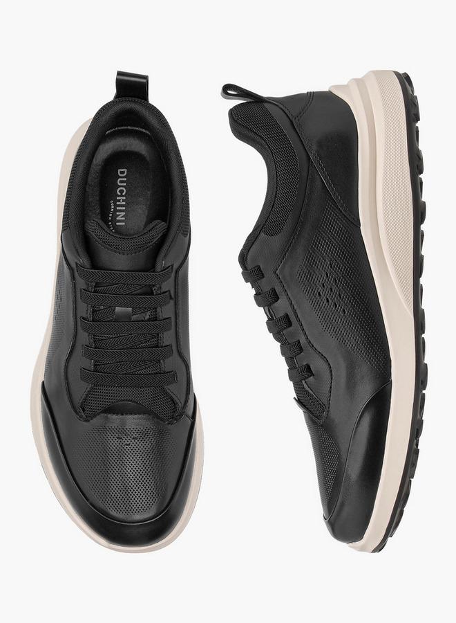 DUCHINI Men Perforated Leather Sneakers - Image 1
