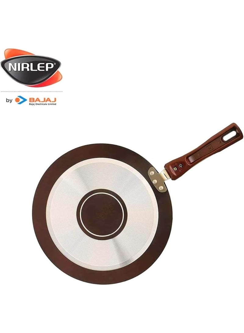 Nirlep by Bajaj Electricals Selec+ Non Stick Flat Tawa, 4 mm (Maroon) - Image 3