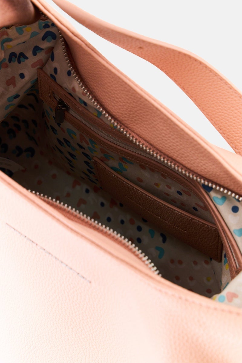 French Connection Women Brand Logo Shoulder Bag Peach - Image 3