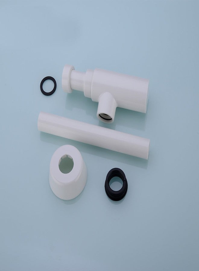 RANDOM Snappy Round Bottle Trap G1-1/4,ABS Plastic Basin Sink Waste Drain P-TRAP Kit, White.RD83880 - Image 3