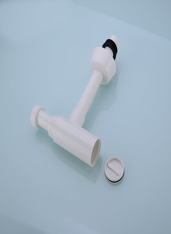 RANDOM Snappy Round Bottle Trap G1-1/4,ABS Plastic Basin Sink Waste Drain P-TRAP Kit, White.RD83880 - Image 4