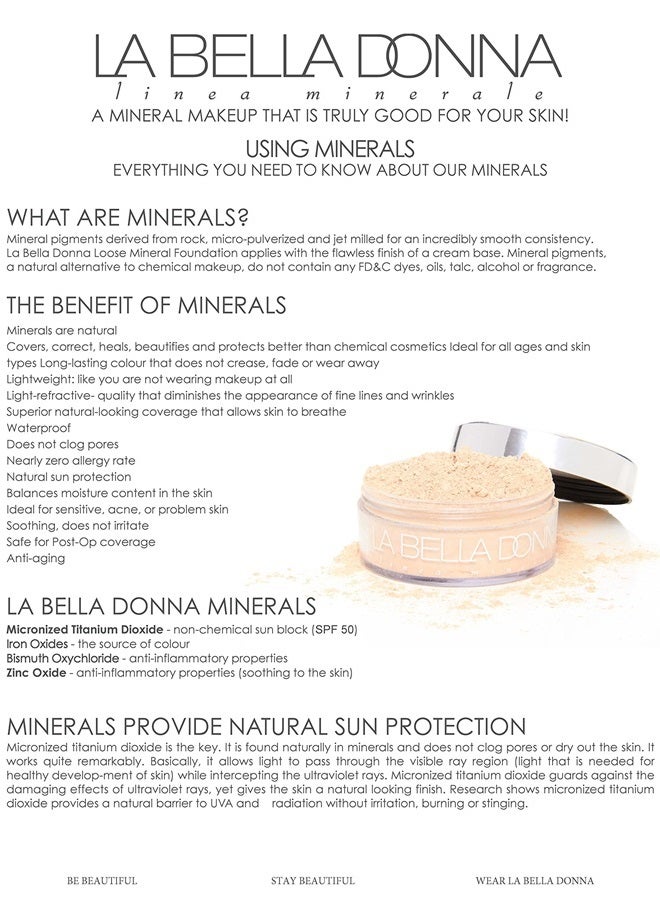 La Bella Donna Loose Mineral Foundation SPF 50 | 10g - Umbria - Image 3