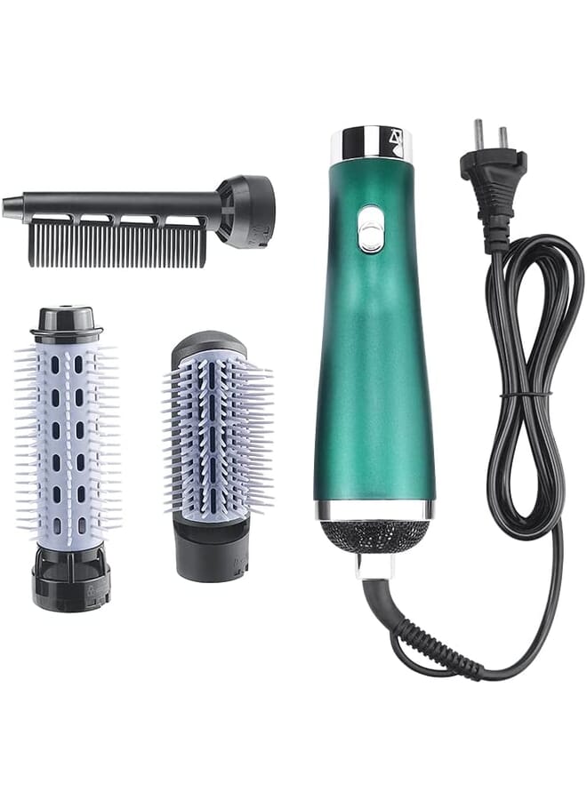 PROMASS Electric Hair Dryer 3 In1 Hair Styling Tools Curler/Straightener Straight Hair Comb Dry Hair Fast .(Green) - Image 1