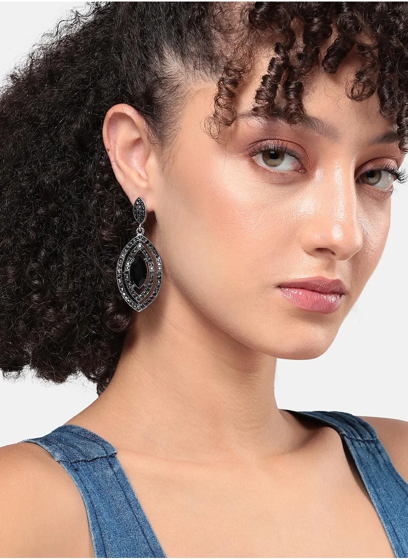 SOHI Embellished Eye Drop Earrings