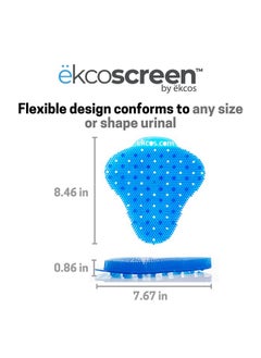 Diversey Ekcos Innovations EKS-8BM-12 ekcoscreen 60 Day Premium Anti-Splash Urinal Screen, for Heavy Use Public Restrooms, Blue/Mango, 7x8-Inch (Pack of 12)  - Image 2
