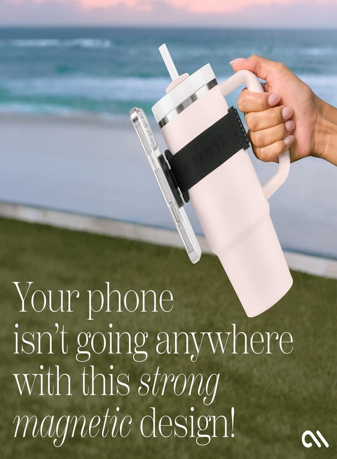Case-Mate Magnetic Phone Holder Strap for Water Bottles & Tumblers - Black - Image 4