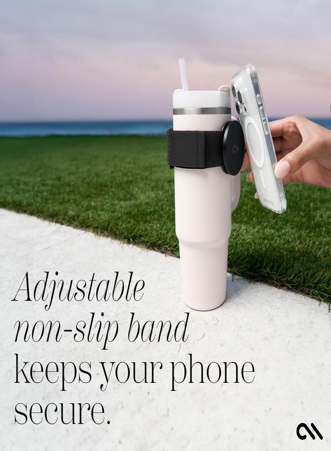 Case-Mate Magnetic Phone Holder Strap for Water Bottles & Tumblers - Black - Image 5