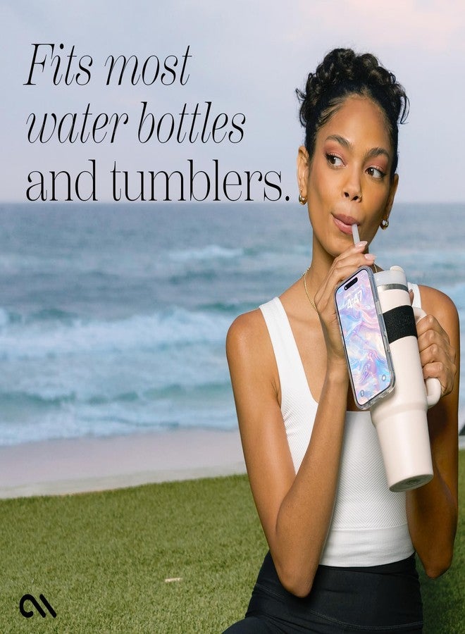Case-Mate Magnetic Phone Holder Strap for Water Bottles & Tumblers - Black - Image 3
